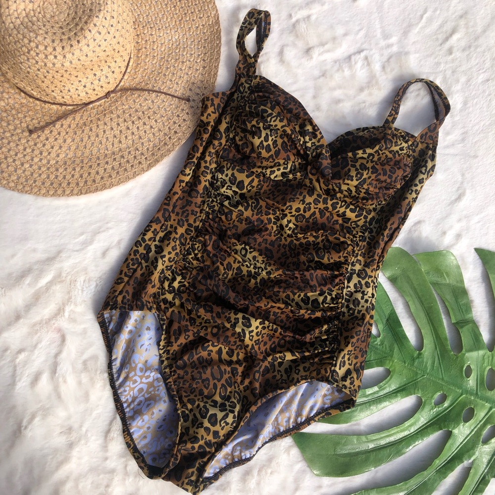 Miraclesuit Leopard Print One Piece Swimsuit